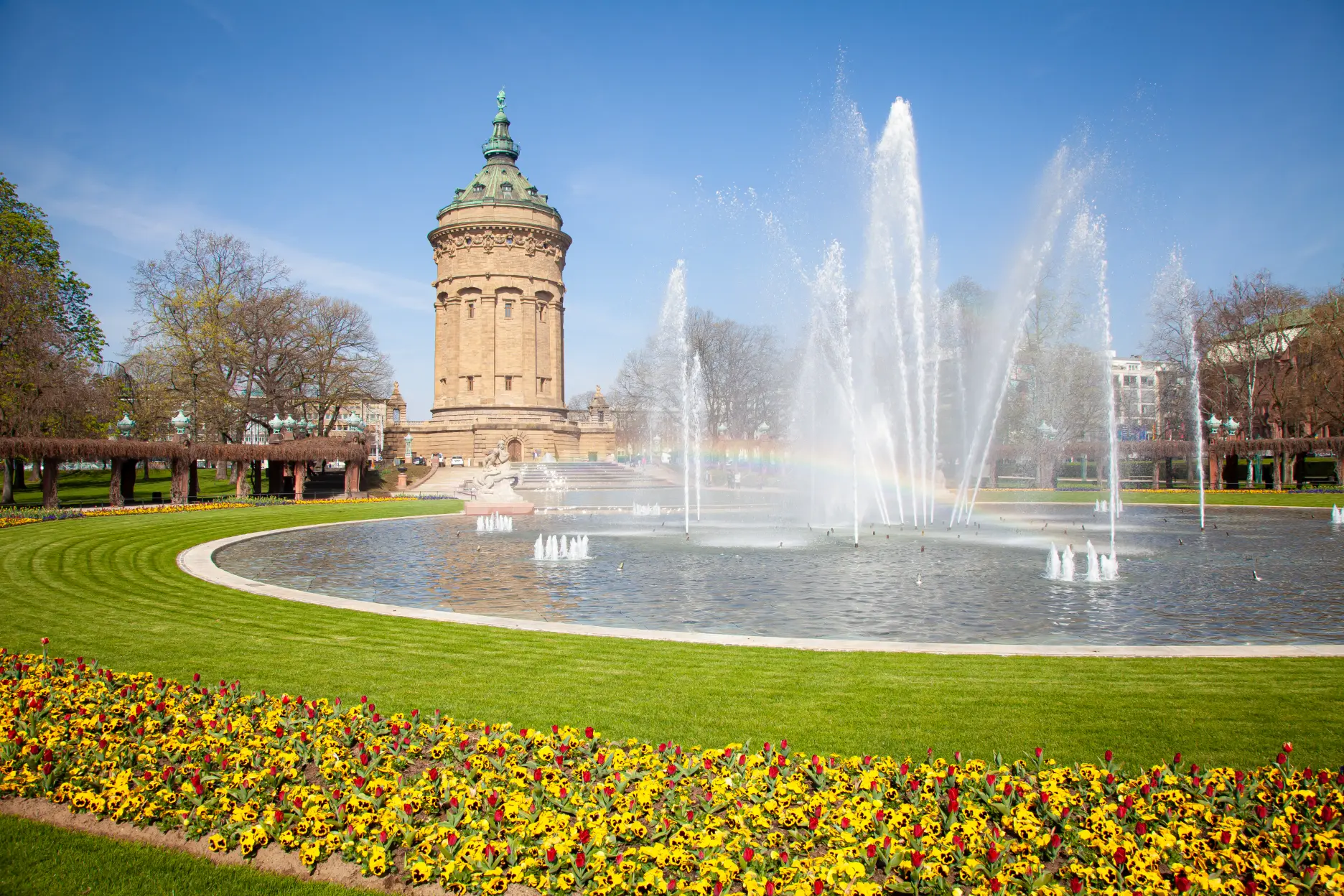 Projekt Sanierung Mannheimer Wasserturm BAWÜ Fontäne